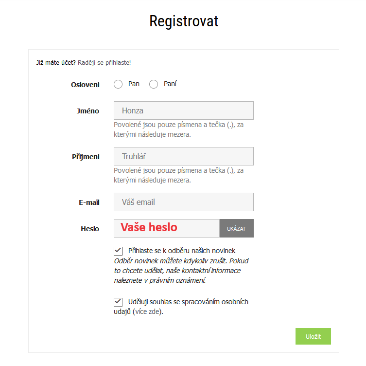 Velkoobchodní registrace